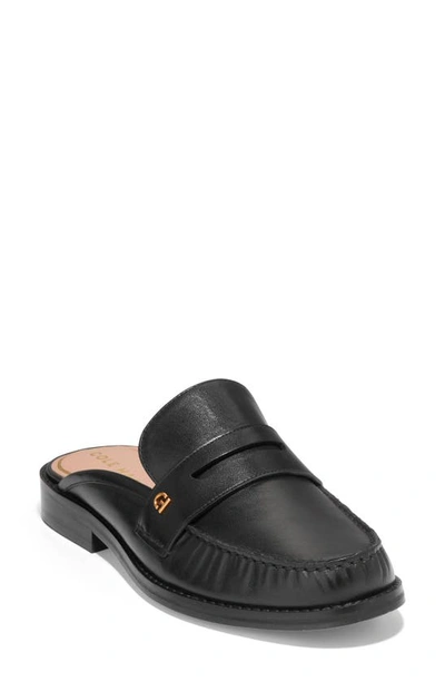 Cole Haan Lux Pinch Penny Mule In Black Leather