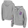 Wear By Erin Andrews Heather Gray Minnesota Vikings Full-zip Hoodie In Heather Gray
