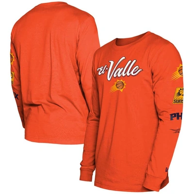 New Era Men's  Orange Phoenix Suns 2023/24 City Edition Long Sleeve T-shirt
