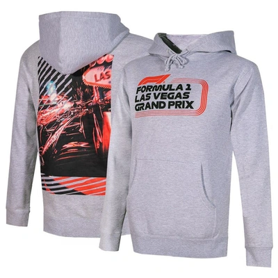 Insomniac Men's And Women's Heather Gray Formula 1 Las Vegas Grand Prix Classic Pullover Hoodie