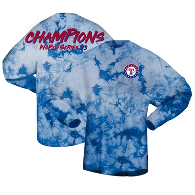 Spirit Jersey Fanatics Branded Royal Texas Rangers 2023 World Series Champions Crystal-dye Long Sleeve T-shirt