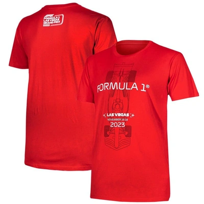 Insomniac Men's And Women's Red Formula 1 Las Vegas Grand Prix Race Ready T-shirt