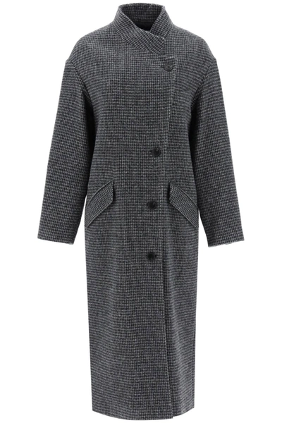 Marant Etoile Sabine Single-breast Wool Coat In Grey