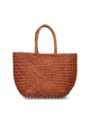 Dragon Diffusion Grace Basket Small Tote Bag In Brown