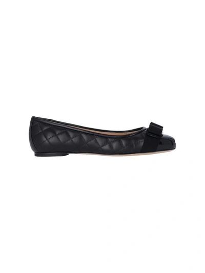 Ferragamo Flat Shoes In Black