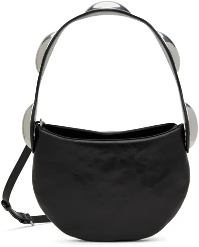 Alexander Wang Black Dome Crackle Leather Multi Carry Bag In 001 Black