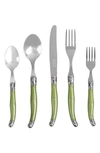 French Home Laguiole 20-piece Flatware Set In Spring Green