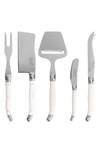 French Home 5-piece Cheese Knife Set In Faux Ivory