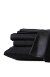 Kenneth Cole Solid Recycled Polyester Sheet Set In Black