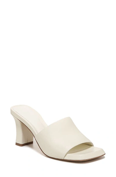 Vince Lulu Leather Mule Sandals In White