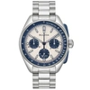 Bulova Men's Chronograph Archive Lunar Pilot Stainless Steel Bracelet Watch Box Set 44mm In Silver