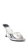 Jeffrey Campbell Agent Slide Sandal In Silver Metallic