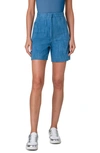 AKRIS PUNTO FILIA HIGH WAIST DENIM BERMUDA SHORTS