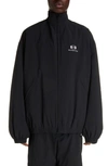 Balenciaga Gender Inclusive Oversize Cocoon Kick Technical Ripstop Windbreaker In Black