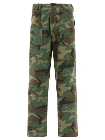 Orslow "woodland Camo" Trousers In Green