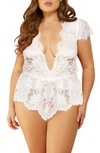 SEVEN 'TIL MIDNIGHT SEVEN ‘TIL MIDNIGHT MESH & EYELASH LACE TEDDY