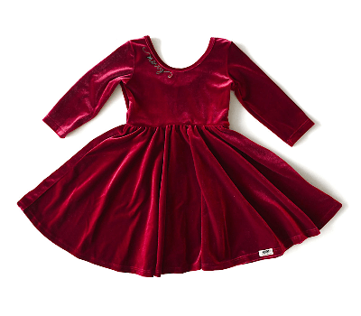 Worthy Threads Holiday Twirly Dress In Red
