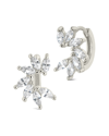 Sterling Forever Sterling Silver Quinn Cz Micro Hoop Earrings In Metallic