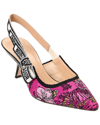 Dior J'a Canvas Slingback Pump (authentic ) In Pink