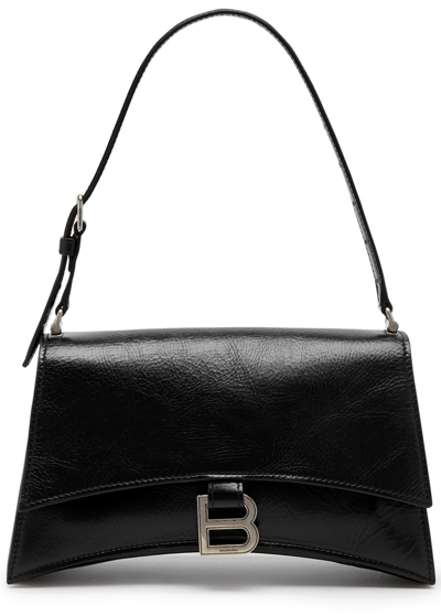 Balenciaga Crush Sling Small Leather Shoulder Bag In Black
