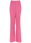Stella Mccartney Stretch Wool Pants With High Waist In Pink