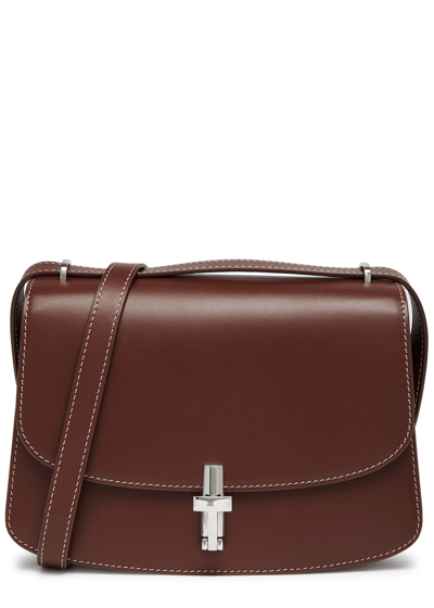 The Row Sofia 8.75 Leather Shoulder Bag In Burgundy