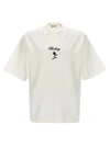 Burberry Logo Rose Cotton T-shirt In White