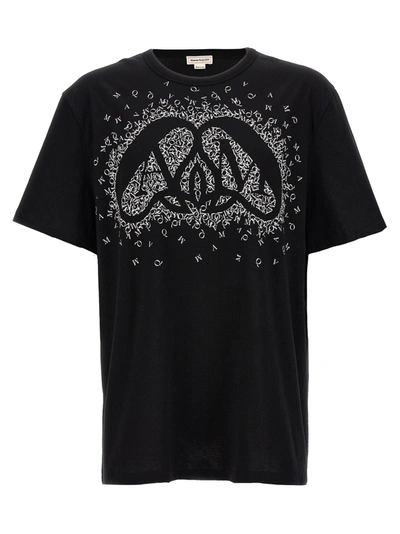 Alexander Mcqueen Exploded Charm T-shirt In Black/white