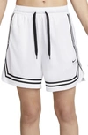 Nike Dri-fit Fly Crossover Basketball Shorts In White/ Black