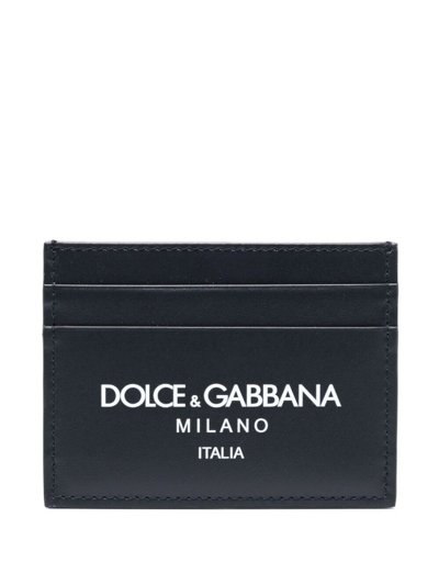 Dolce & Gabbana Card Holder With Logo In Blue