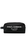 Dolce & Gabbana Milano Logo Wash Bag In Black