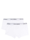 Dolce & Gabbana Two-pack Of Regular Boxers With Soft Waistband In White