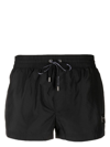 Dolce & Gabbana Black Swimsuit With Logo Plate On The Front In Black