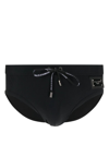 Dolce & Gabbana Logo-plaque Swim Trunks In Black