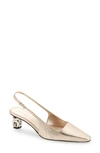 Givenchy G-cube Slingback Pump In Dusty Gold