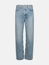 Agolde Light Blue Cotton 90�s Pinch Waist Jeans In Light Blue