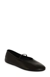 The Row Elastic Ballet Black Nappa Slippers In Black