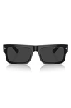 Prada Eckige Sonnenbrille Mit Logo In Black Smoke