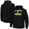 Profile Men's  Black Pittsburgh Penguins Big And Tall Arch Over Logo Pullover Hoodie In Black