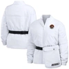 WEAR BY ERIN ANDREWS WEAR BY ERIN ANDREWS  WHITE CINCINNATI BENGALS PACKAWAY FULL-ZIP PUFFER JACKET