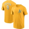 NIKE NIKE REGGIE JACKSON GOLD OAKLAND ATHLETICS COOPERSTOWN COLLECTION NAME & NUMBER T-SHIRT