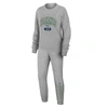 WEAR BY ERIN ANDREWS WEAR BY ERIN ANDREWS HEATHER GRAY SEATTLE SEAHAWKS KNIT LONG SLEEVE TRI-BLEND T-SHIRT & PANTS SLEEP 