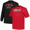 Fanatics Men's  Red, Black Chicago Bulls Big And Tall Short Sleeve And Long Sleeve T-shirt Set In Red