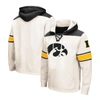 COLOSSEUM COLOSSEUM CREAM IOWA HAWKEYES BIG & TALL HOCKEY LACE-UP PULLOVER HOODIE
