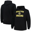 PROFILE PROFILE BLACK BOSTON BRUINS BIG & TALL ARCH OVER LOGO PULLOVER HOODIE