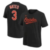 NIKE YOUTH NIKE JORGE MATEO BLACK BALTIMORE ORIOLES PLAYER NAME & NUMBER T-SHIRT