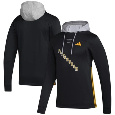 Adidas Originals Adidas Black Pittsburgh Penguins Refresh Skate Lace Aeroready Pullover Hoodie