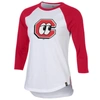 UNDER ARMOUR UNDER ARMOUR RED/WHITE CHATTANOOGA LOOKOUTS THREE-QUARTER SLEEVE PERFORMANCE BASEBALL T-SHIRT