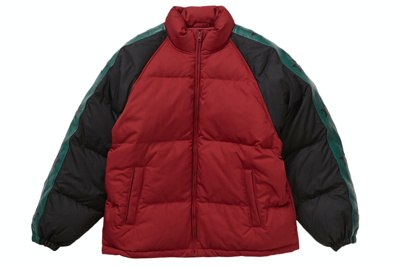 Pre-owned Supreme Star Sleeve Down Puffer Jacket Red