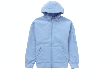 Pre-owned Supreme Windstopper Zip Up Hooded Sweatshirt (fw23) Light Blue